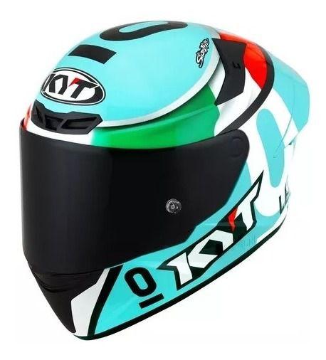 Imagem de Capacete Moto KYT TT Course Dennis Foggia Leopard Azul