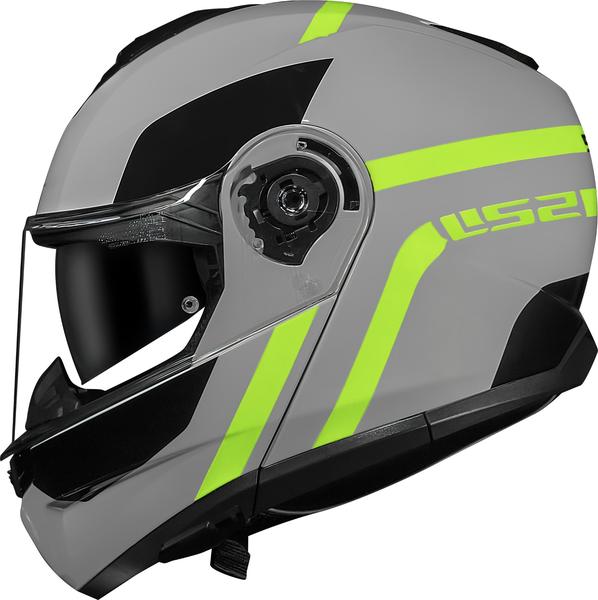 Imagem de Capacete Moto LS2 Strobe 2 FF908 Autox Cinza/Amarelo Fluor