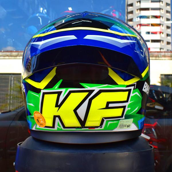 Imagem de Capacete Moto Masculino Bieffe B12 Kf Azul Aerofolio Viseira