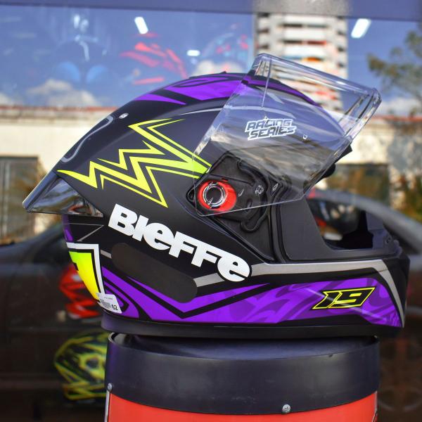 Imagem de Capacete Moto Masculino Bieffe B12 Qtr Roxo Fosco Aerofolio