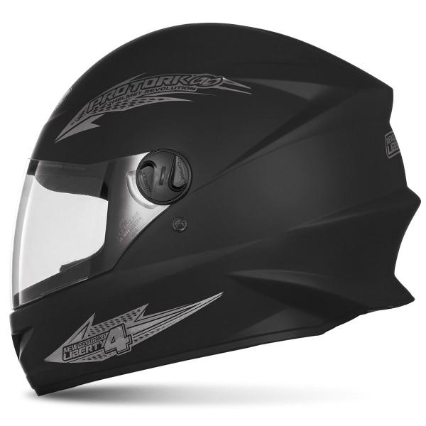 Imagem de Capacete moto masculino Fechado New Liberty 4 Pro Tork integral com viseira cristal