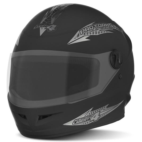 Imagem de Capacete moto masculino Fechado New Liberty 4 Pro Tork integral com viseira cristal