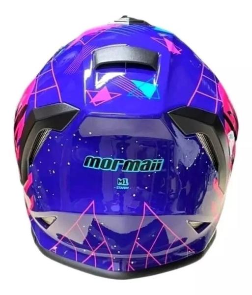 Imagem de Capacete Moto Mormaii M1 Fechado Starry Roxo + Narigueira