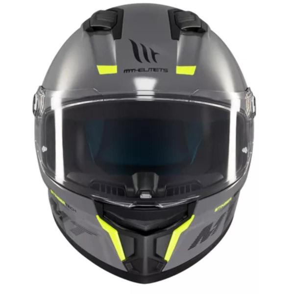 Imagem de Capacete Moto Mt Stinger 2 Solid A12 Cinza Grey Brilhante