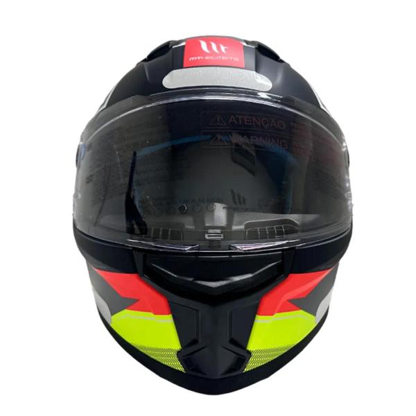 Imagem de Capacete Moto MT Stinger 2 SR C13 Cinza Amarelo Fosco