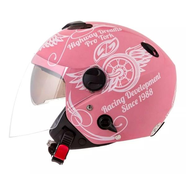 Imagem de Capacete Moto New Atomic Highway Dreams Rosa Tamanho 58 Inmetro Viseira Cristal - Pro Tork