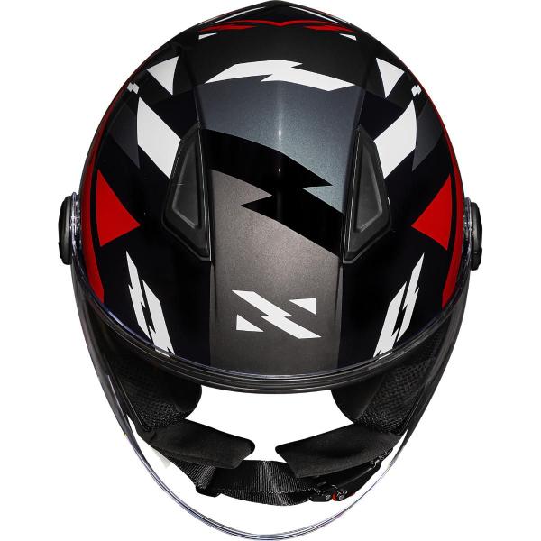 Imagem de Capacete Moto Norisk Aberto Orion Denver Preto Vermelho