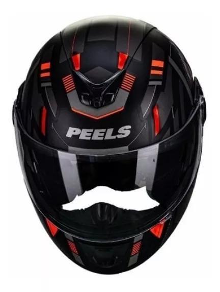 Imagem de Capacete Moto Peels Robocop Dynamic U-rb2 Preto Vermelho