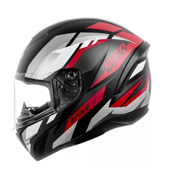 Imagem de Capacete Moto Peels Spike 2 Bsn Preto Vermelho Fosco Tam 60