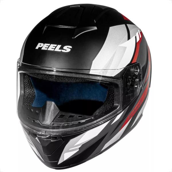 Imagem de Capacete Moto Peels Spike 2 Bsn Preto Vermelho Fosco Tam 62