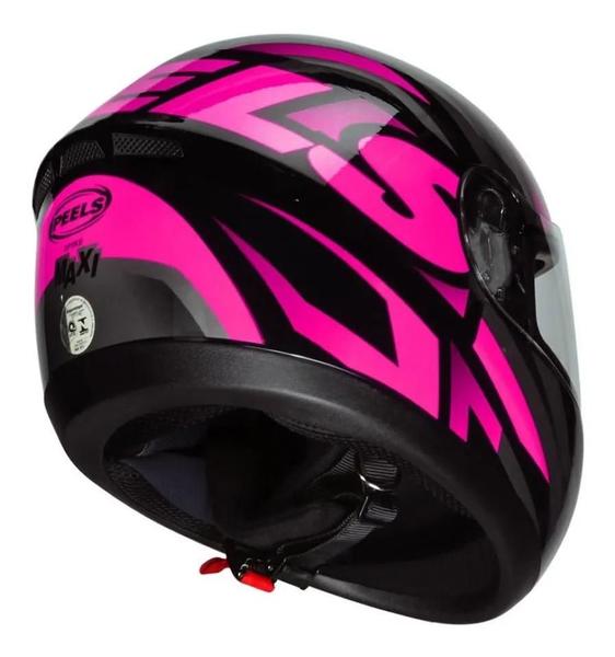 Imagem de Capacete Moto Peels Spike Maxi Preto Rosa Fechado Feminino