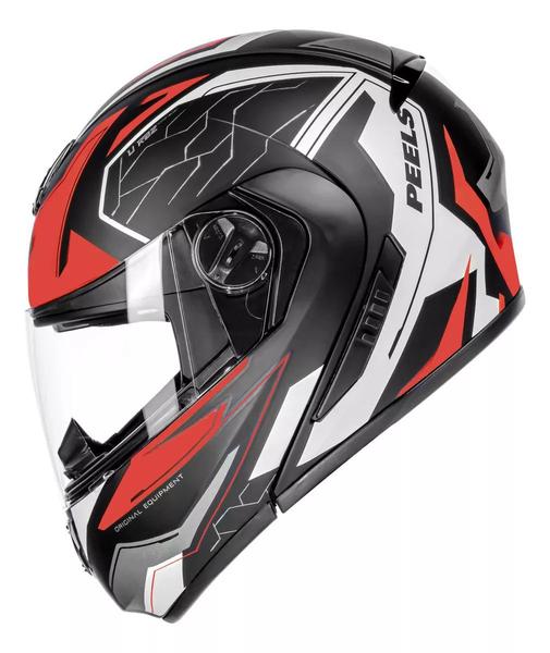 Imagem de Capacete Moto Peels U-rb 2 Ocean Vermelho Preto Fosc Robocop