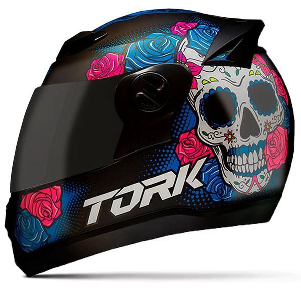 Imagem de Capacete Moto Pro Tork Evolution G7 Mexican Skull Brilhante + Viseira