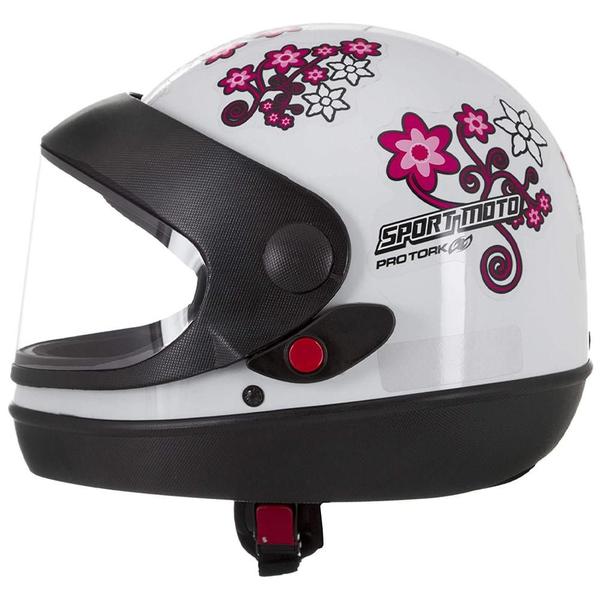 Imagem de Capacete Moto Pro Tork Sport Moto Girls 56 Branco