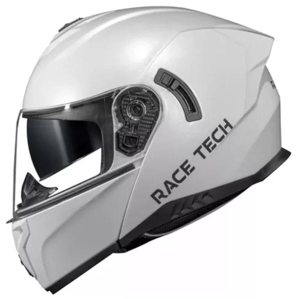 Imagem de Capacete Moto Race Tech Signal Branco Brilhante Articulado