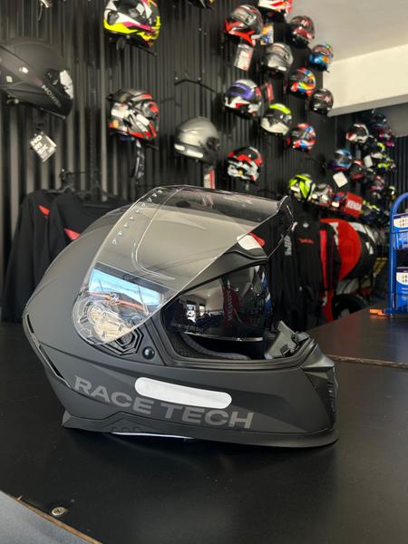 Capacete Moto Racetech Preto Fosco Com Óculos - Race Tech