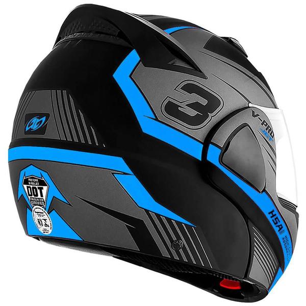 Imagem de Capacete Moto Robocop Escamoteável Pro Tork V-Pro Jet 3