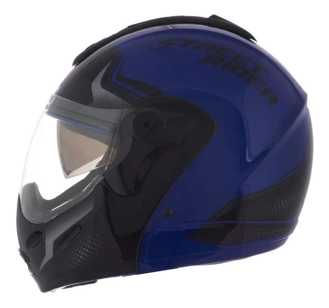 Imagem de Capacete Moto Robocop Mixs Captiva Street Rider Com Óculos