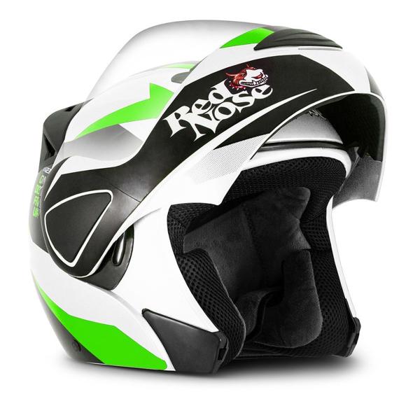 Imagem de Capacete Moto Robocop Pro Tork V-Pro Jet Red Nose Escamoteável