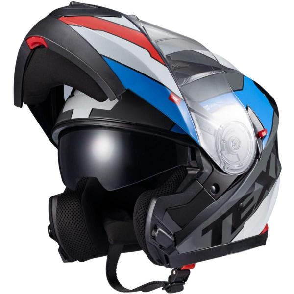 Imagem de Capacete Moto Texx Gladiator V3 Reisen + Viseira Azul