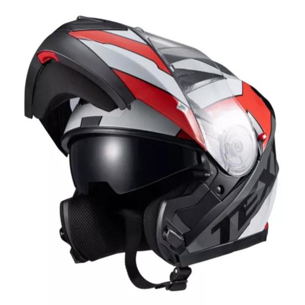 Imagem de Capacete Moto Texx Gladiator V3 Reisen + Viseira Azul