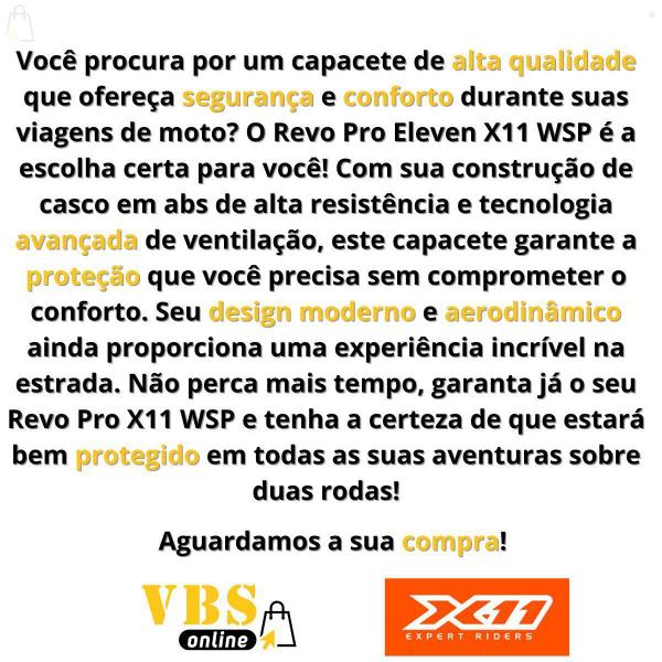 Imagem de Capacete Moto X11 Revo Pro Wsp Unissex Lançamento