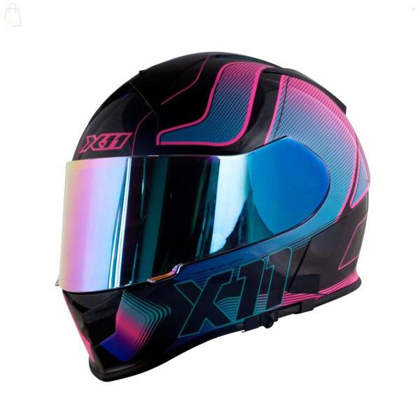 Imagem de Capacete Moto X11 Unissex Revo Pro Tronix Com Viseira Extra