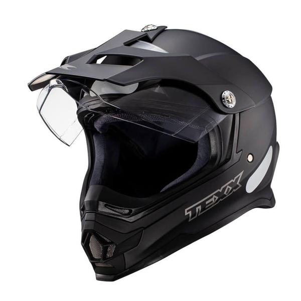 Imagem de Capacete Motociclista Texx Carcara Preto Fosco Big Trail