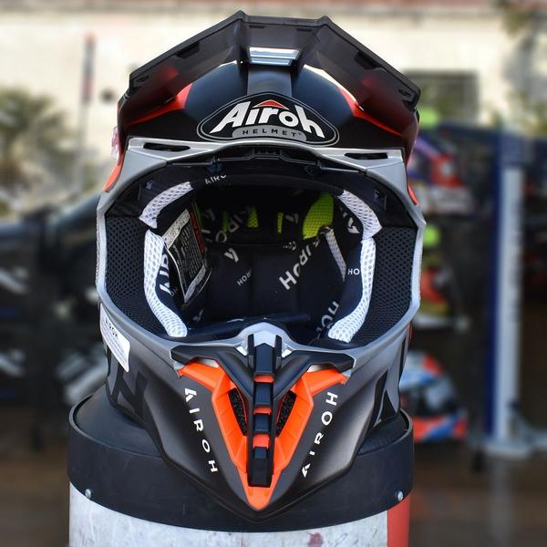 Imagem de Capacete Motocross Airoh Twist Bit Laranja Trilha Off Road