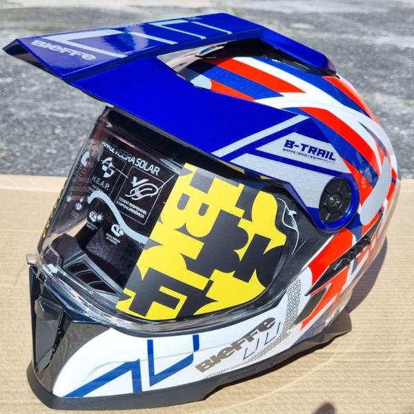 Imagem de Capacete Motocross Bieffe B-trail Defender Verm Óculos Solar