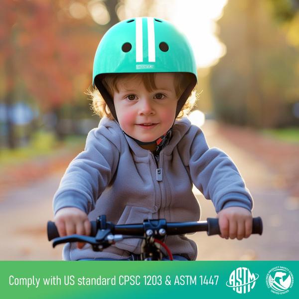 Imagem de Capacete MOUNTALK Skateboard Bike Skating Kids Aqua Green