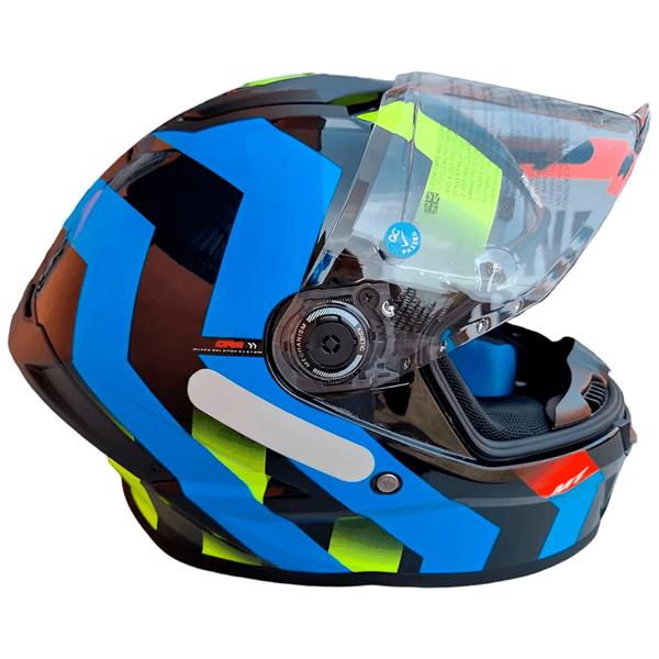 Imagem de Capacete MT Stinger 2 Asphalt E7 Preto/Azul Brilho