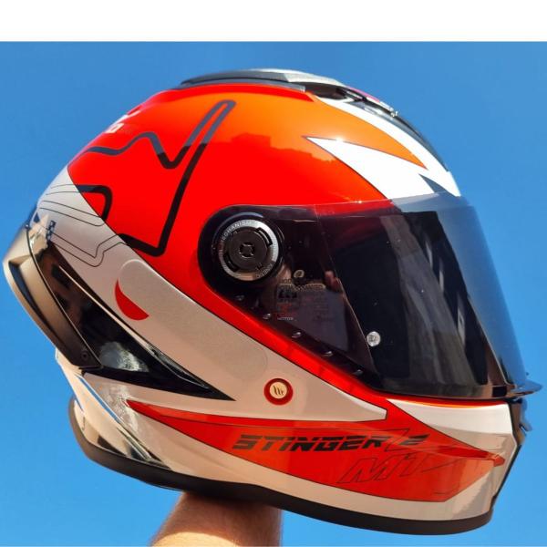 Imagem de Capacete Mt Stinger 2 Grand Prix C5 Japão Motegi + Vis Fumê