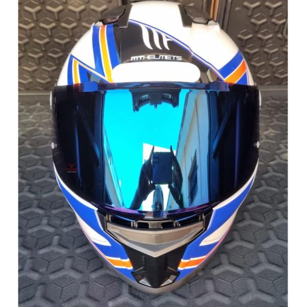 Imagem de Capacete Mt Stinger 2 Grand Prix Reino Unido Uk + Vis Azul