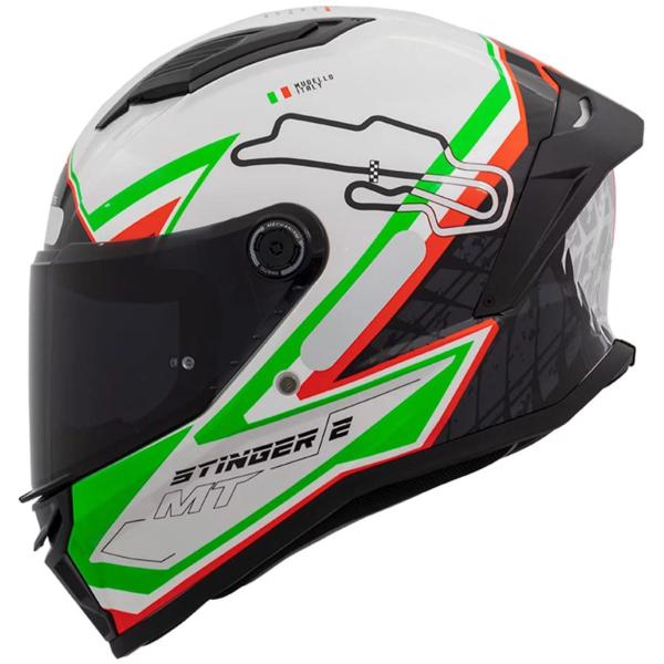 Imagem de Capacete Mt Stinger2 Grand Prix A0 Italia Mugello + Vis Fumê