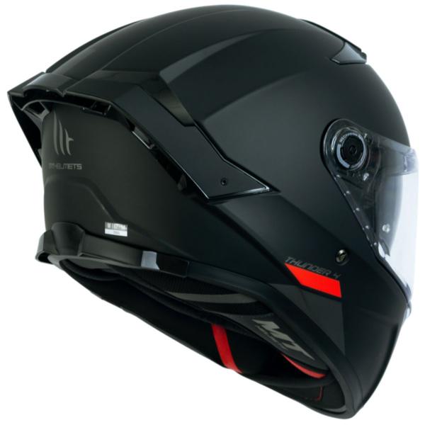 Imagem de Capacete Mt Thunder 4 Sv Solid A1 Preto Fosco + Vis Dourada