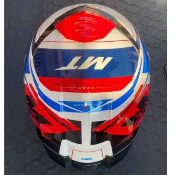 Imagem de Capacete Mt Thunder4 Pental A5 Vermelho Azul Branco C Óculos