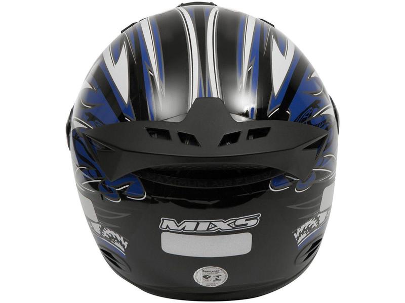 Imagem de Capacete MX Cobra Plus Mixs Preto e Azul - Tam. 60