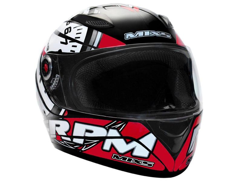 Imagem de Capacete MX Fokker RPM Mixs Preto e Branco - Tam. 60