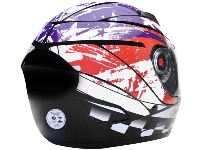 Imagem de Capacete MX Fokker USA Mixs Preto e Vermelho - Tam. 58