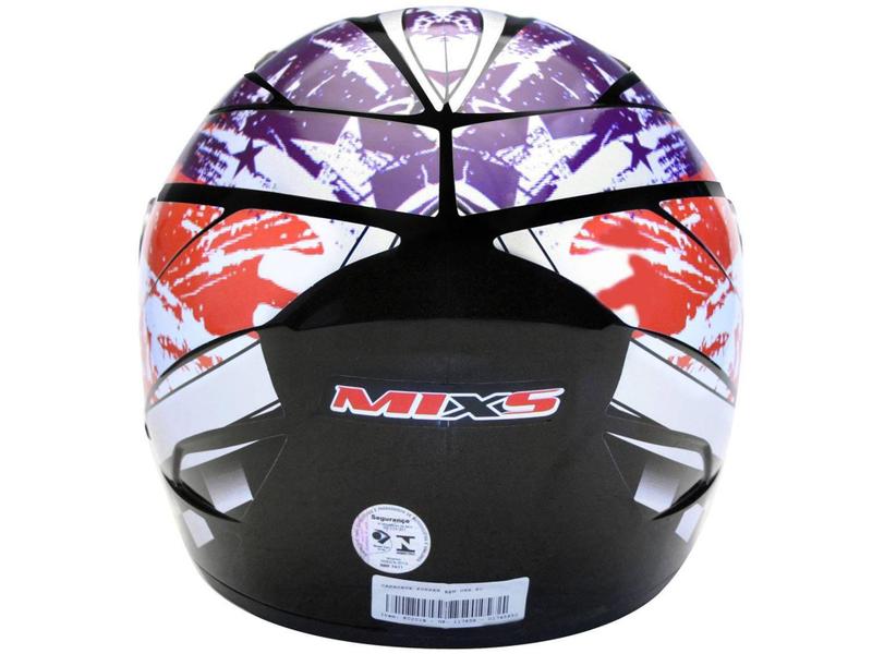 Imagem de Capacete MX Fokker USA Mixs Preto e Vermelho - Tam. 58