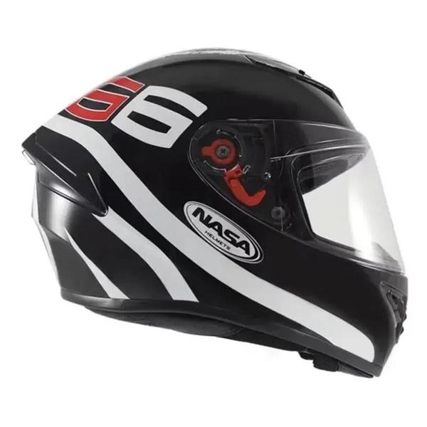 Imagem de Capacete Nasa NS701 Spirit Preto Branco