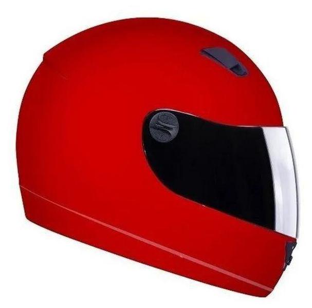 Imagem de Capacete New Ebf 7 Solid Vermelho Viseira Cristal Tamanho 56