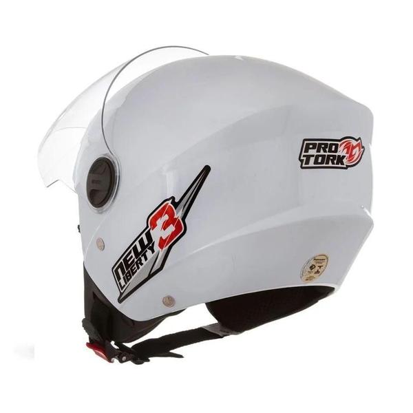 Imagem de Capacete New Liberty 3 Branco  Pro Tork Aberto Brilho 