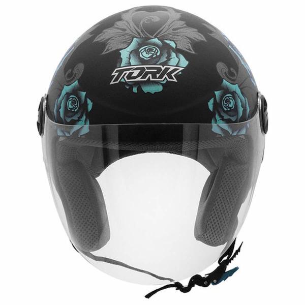 Imagem de Capacete New Liberty 3 Flowers Azul e Preto Fosco Tamanho 60 Pro Tork - CAP-765AZPT