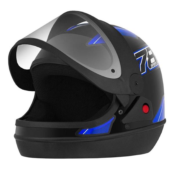 Imagem de Capacete New Sport Preto/Azul Tamanho 56 CAP-741PTAZ Pro Tork