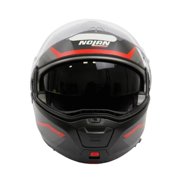 Imagem de Capacete Nolan N100-5 Plus 32 Overland Cinza e Vermelho