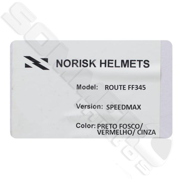 Imagem de Capacete Norisk Articulado Ff345 Speedmax Preto Fosco/Vermelho/Cinza Com Viseira Interna