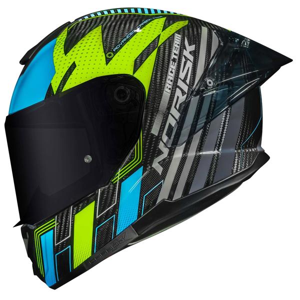 Imagem de Capacete Norisk Carbon R Team Azul Carbono Esportivo Pinlock