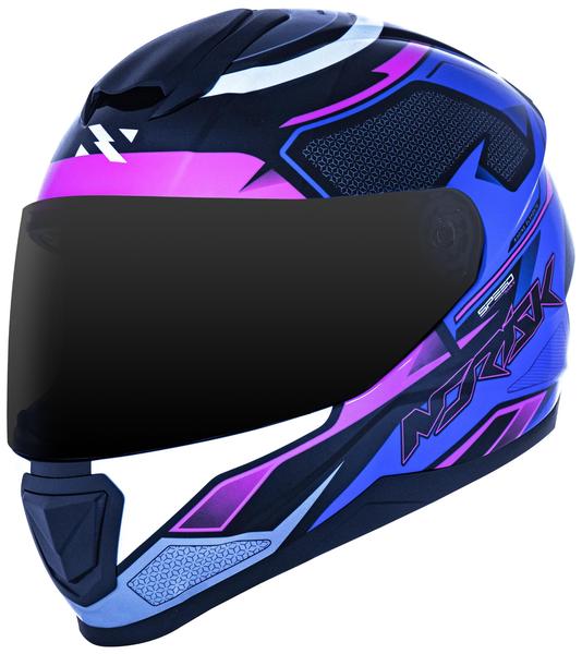 Imagem de Capacete Norisk Fechado Razor Speedmax Black Preto Roxo